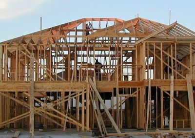 Wood framed house